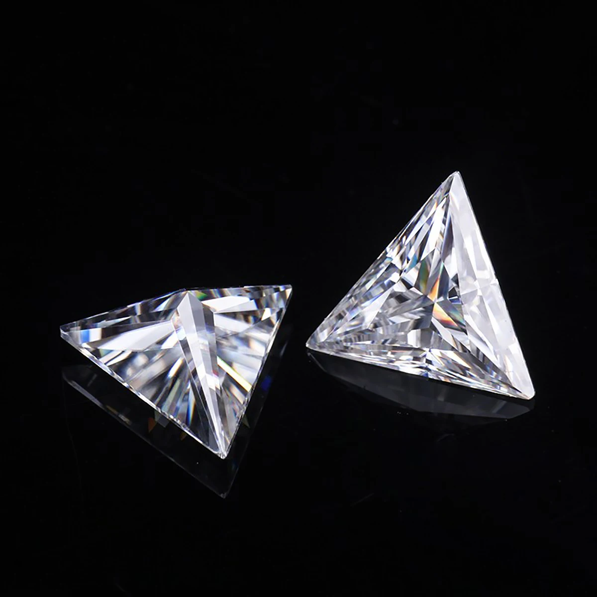 Szjinao Loose Gemstones Triangle Moissanite  0.1ct To 5ct D Color VVS1 Stone Beads With GRA Certificate Gems Pass Diamond Test