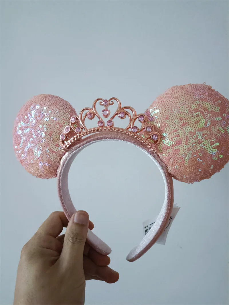 Original disneyland hoop pelo minnie hoop pelo rosa hoop linda chica pelo hoop tocados de fiesta