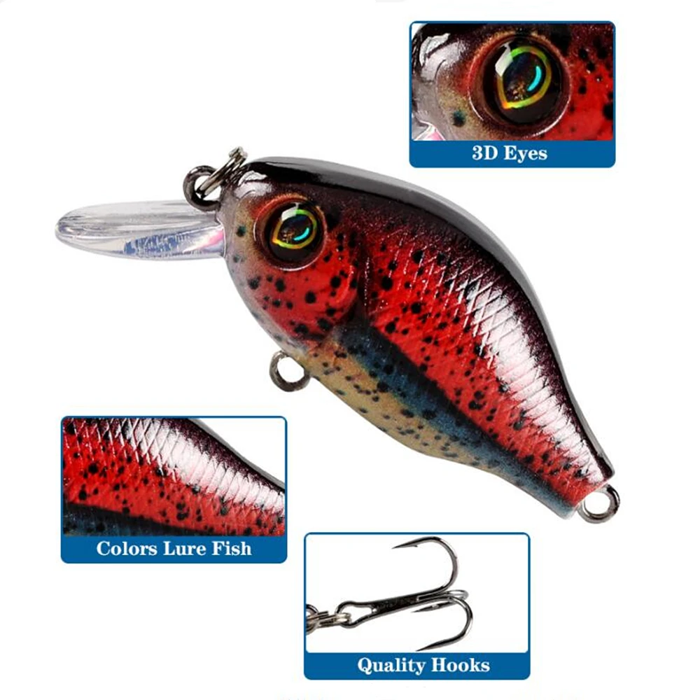 1pc CrankBait Fishing Lure Wobblers 5.2cm 8.5g Floating Artificial Plastic Japan Hard bait Bass pesca carp Fishing Tackle