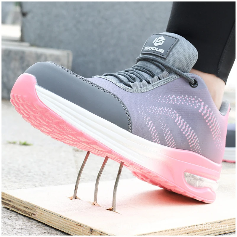 big size women fashion breathable steel toe cap work safety shoes 6 KV insulated sneakers worker security boots summer footwear