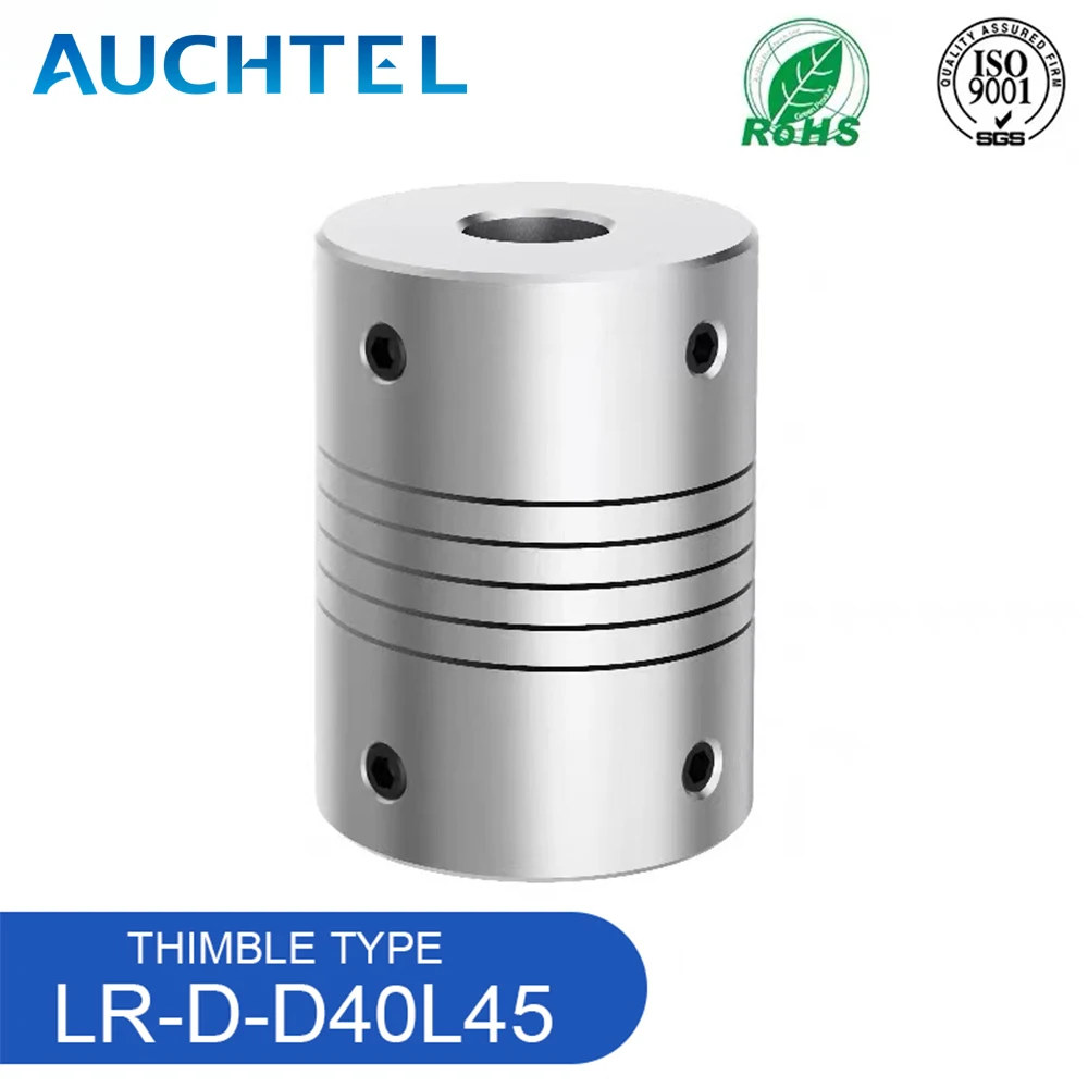 

LR D D40L45 Aluminum Elastic Winding Shaft Coupler Motor Connector 10mm to 25mm Thimble Type Customize Flexible CNC Coupling