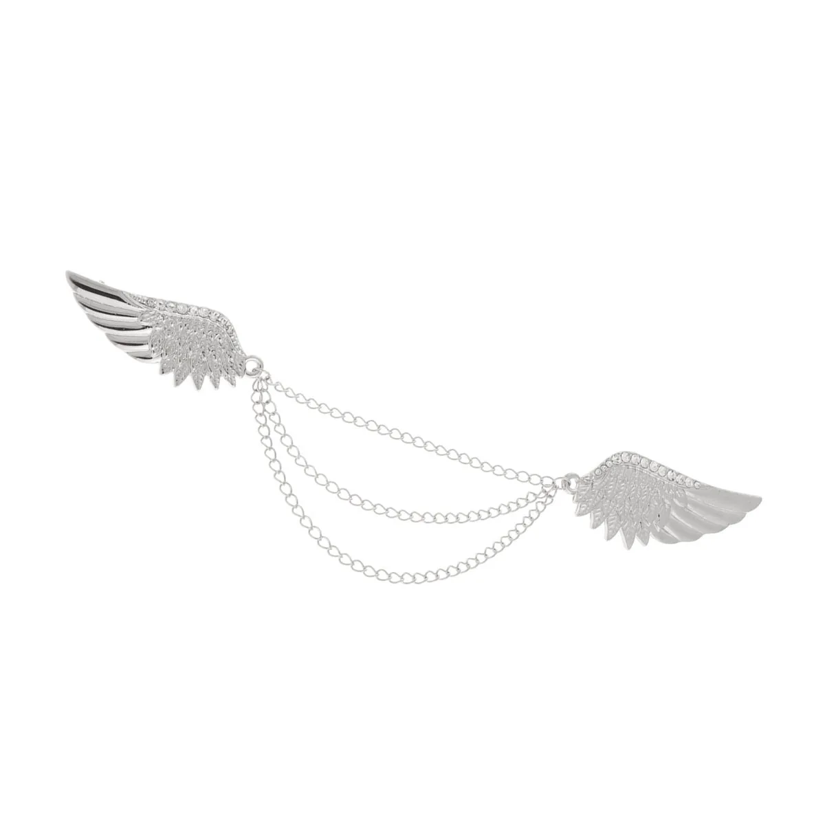 

Water Drill Breastpin 24x2cm Alloy Stylish Tassel Pin Cape Buckle Diamond Brooch Lightweight Durable Gift