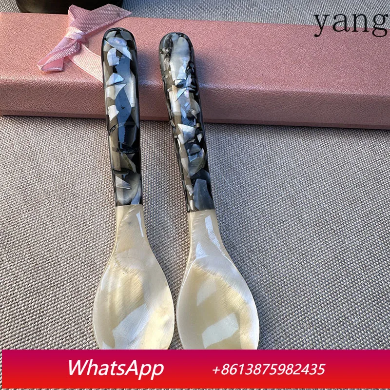 

LH shell spoon acrylic handle household high-end spoon stirring