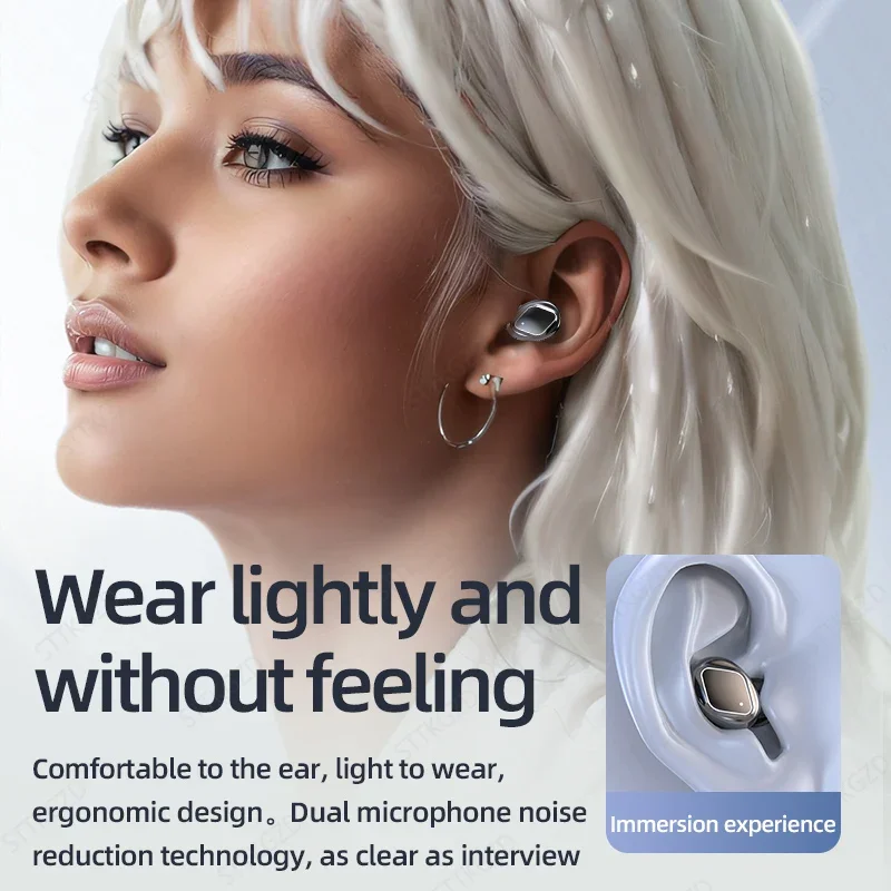 Bezprzewodowe słuchawki Bluetooth Zestawy słuchawkowe TWS z mikrofonem Stereo Sportowe słuchawki douszne Sterowanie dotykowe Długi czas czuwania Słuchawki douszne HD Gra