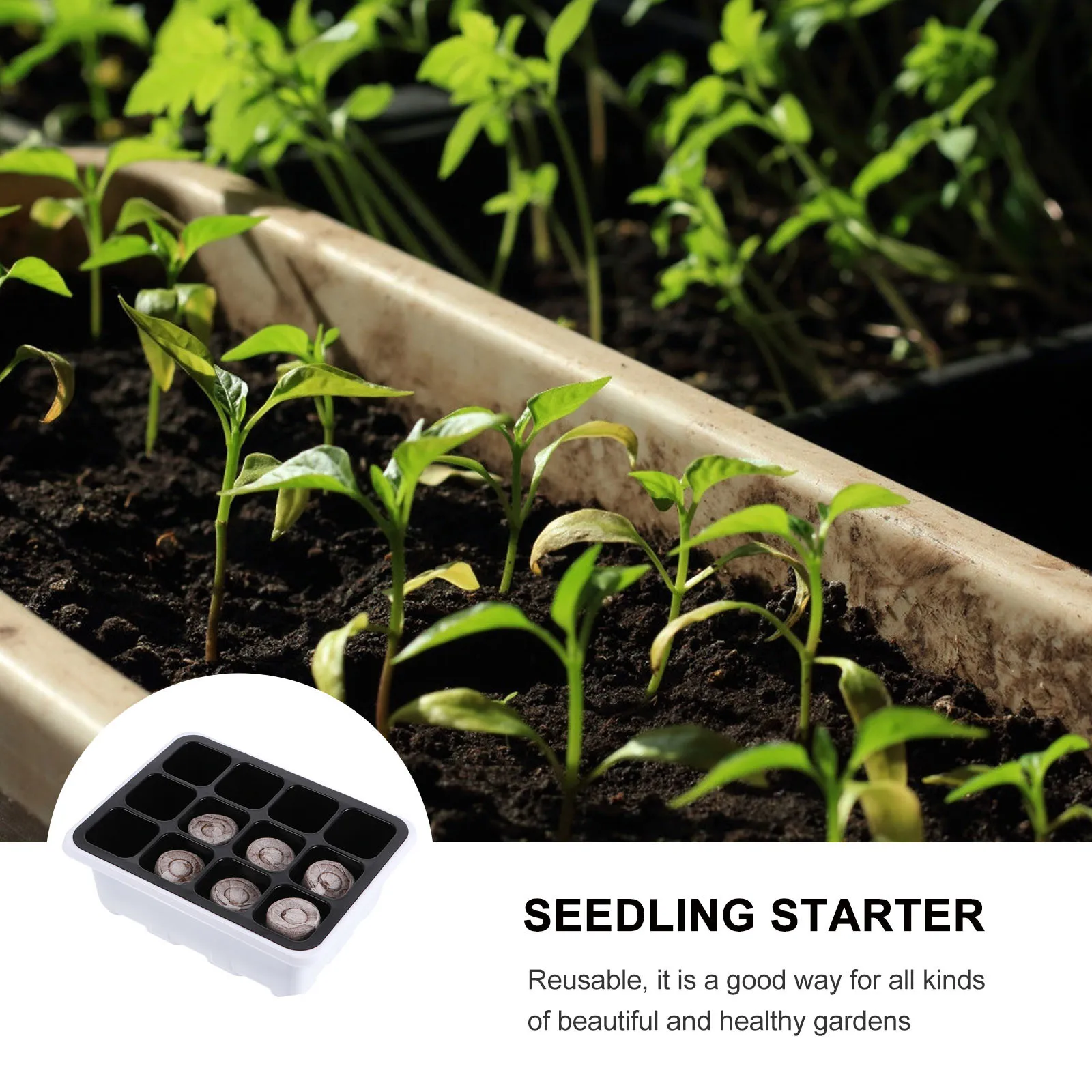 

Набор из 12 грунтовых блоков для рассады: лоток для проращивания, горшок для пересадки, контроль роста корней, для теплиц