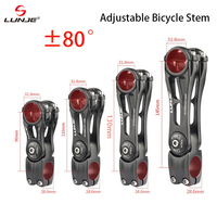Adjustable MTB Power 31.8 Bicycle Handlebar Stem ±80° Road Mountain Bike Table Stem 28 6 Cycling Bridge Rod 90/110/130/145MM