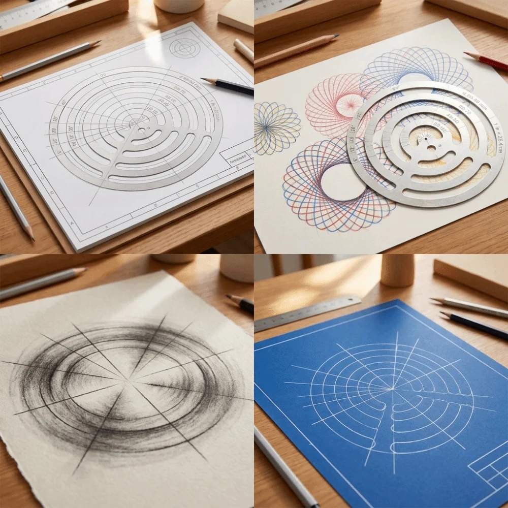 Stainless Steel Leather Craft Ruler Rounded Corners Circle Stencil Circle Template Ruler Accurate Angle Ruler Drafting Ruler