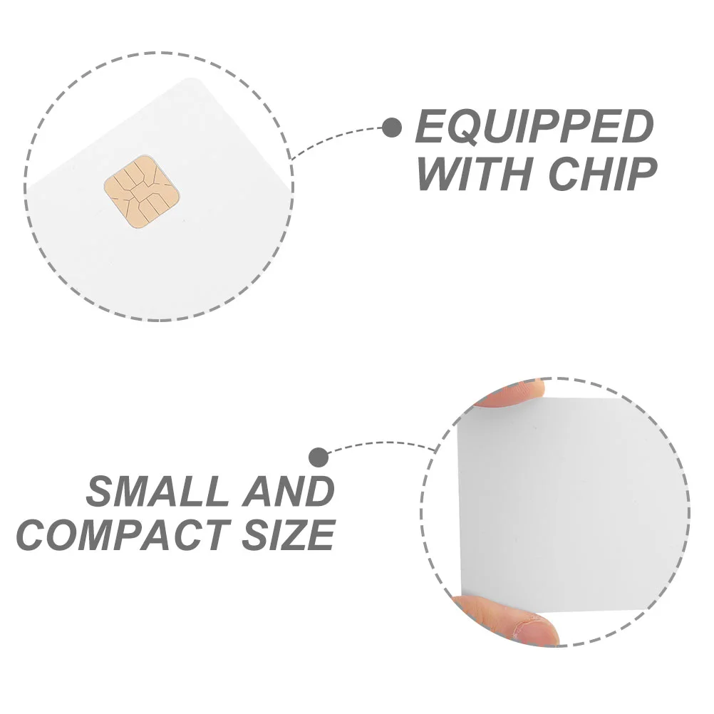 12pcs White Cards With Chip Hotel Key Card Blank Intelligent Card Accessory blank credit cards cards