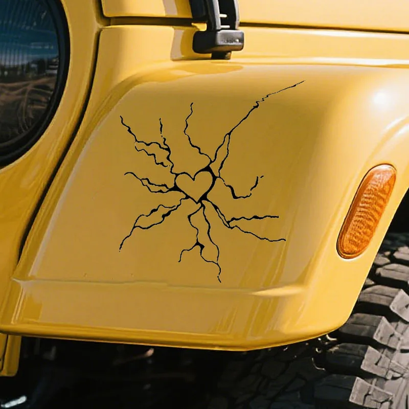 

Stylish Broken Love Vinyl Decals, Self-Adhesive Stickers for Motorcycle Body & Rear Windows