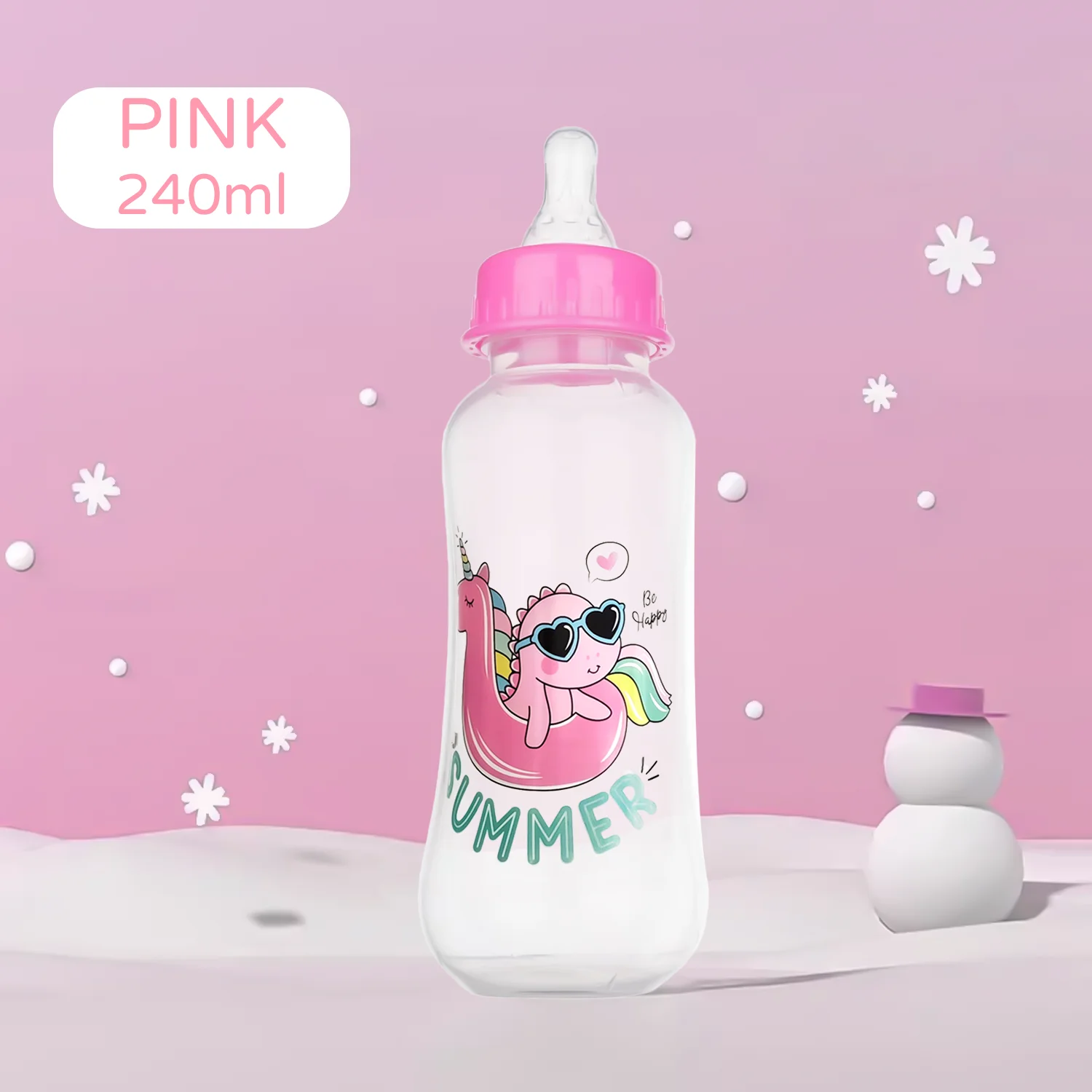 150/250ml bottle is made of PP material, safe and reliable, high temperature resistant, prevent choking and super resistant