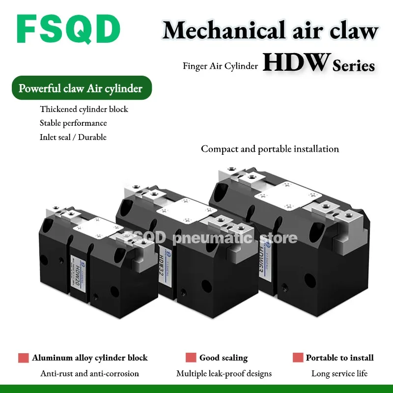 

HDW20 HDW25 HDW32 HDW40 HDW50 HDW63 HDW80 HDW100 Механический воздушный коготь Пальцевой воздушный цилиндр серии HDW