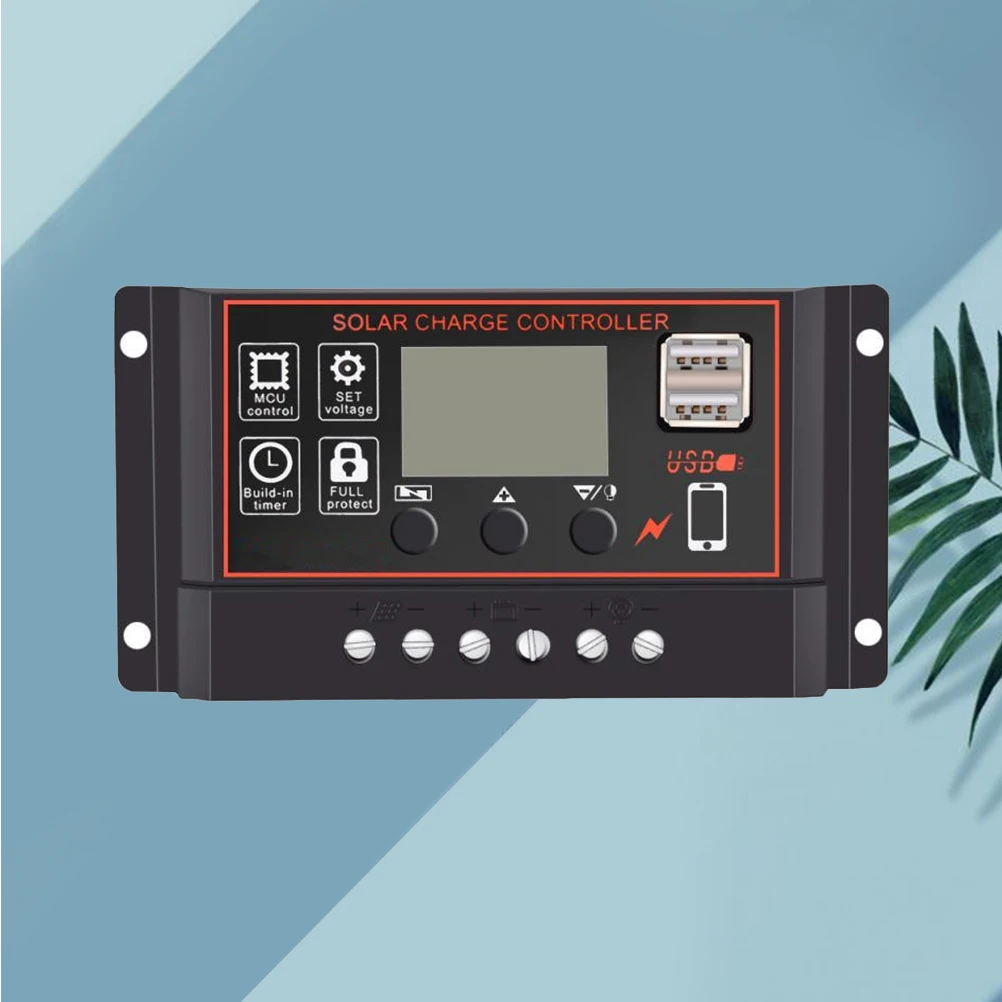 

30A 12V 24V Panel Auto Lcd Dual Usb Charge Regulator Management Overcurrent Protection Short Circuit Reverse Pwm