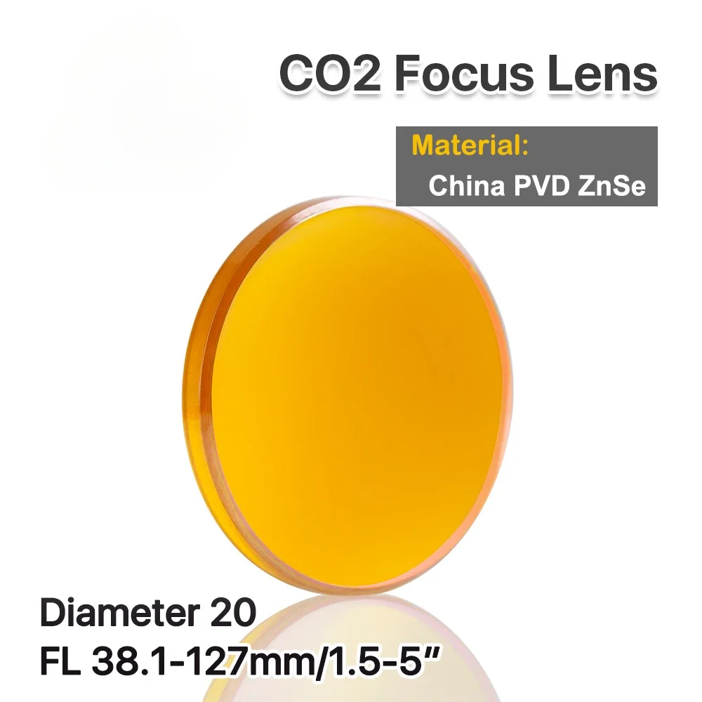 

ZnSe Focus Lens Dia. 20mm FL 38.1-127mm 2.5" for CO2 Laser Engraving Cutting Machine by Other Shipping