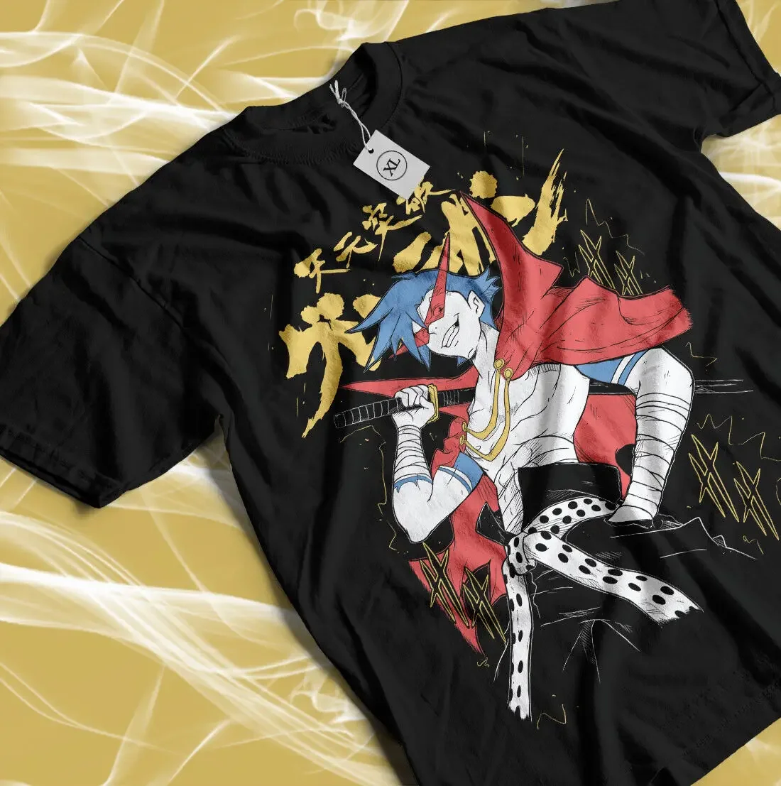 Tengen Toppa T-shirt Gurren Lagann Kamina Anime Manga Girl Gifts Shirt All Size