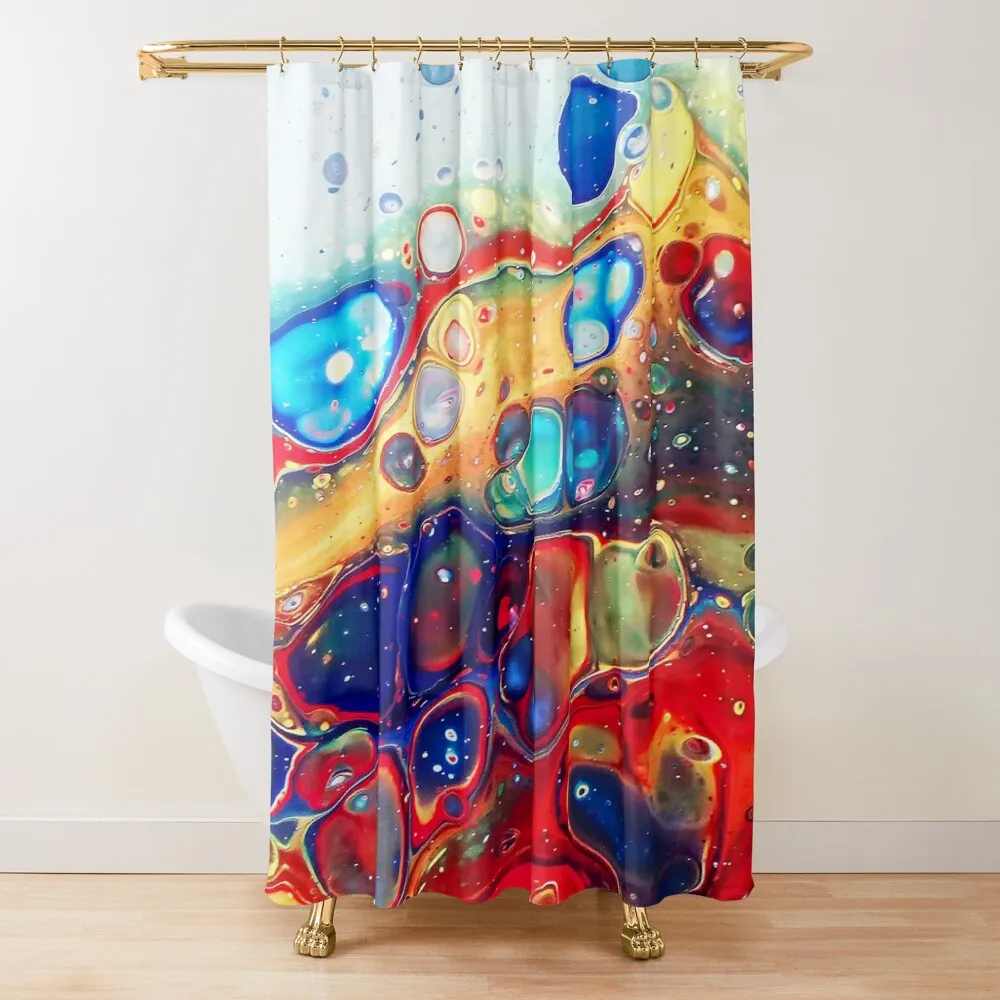 

Burning Bubbles Shower Curtain Bathroom Decor Funny Shower Waterproof Bath And Anti-Mold Bathroom Deco Curtain