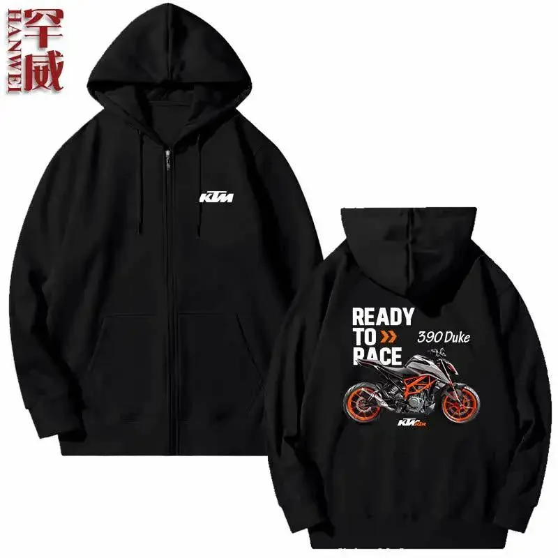 Sudadera con capucha KTM Fleet para amantes de las motocicletas, para hombre y mujer, para ciclismo, otoño e invierno, de terciopelo, holgada, combina con todo, ropa moderna