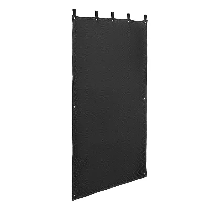 Sound Dampening Blankets, Soundproof Curtains with 80 x 48 in, Soundproof Blanket with Grommets, Studio Grommeted Blanket, for Window, Door, Light Blocker, Music Recording, Black