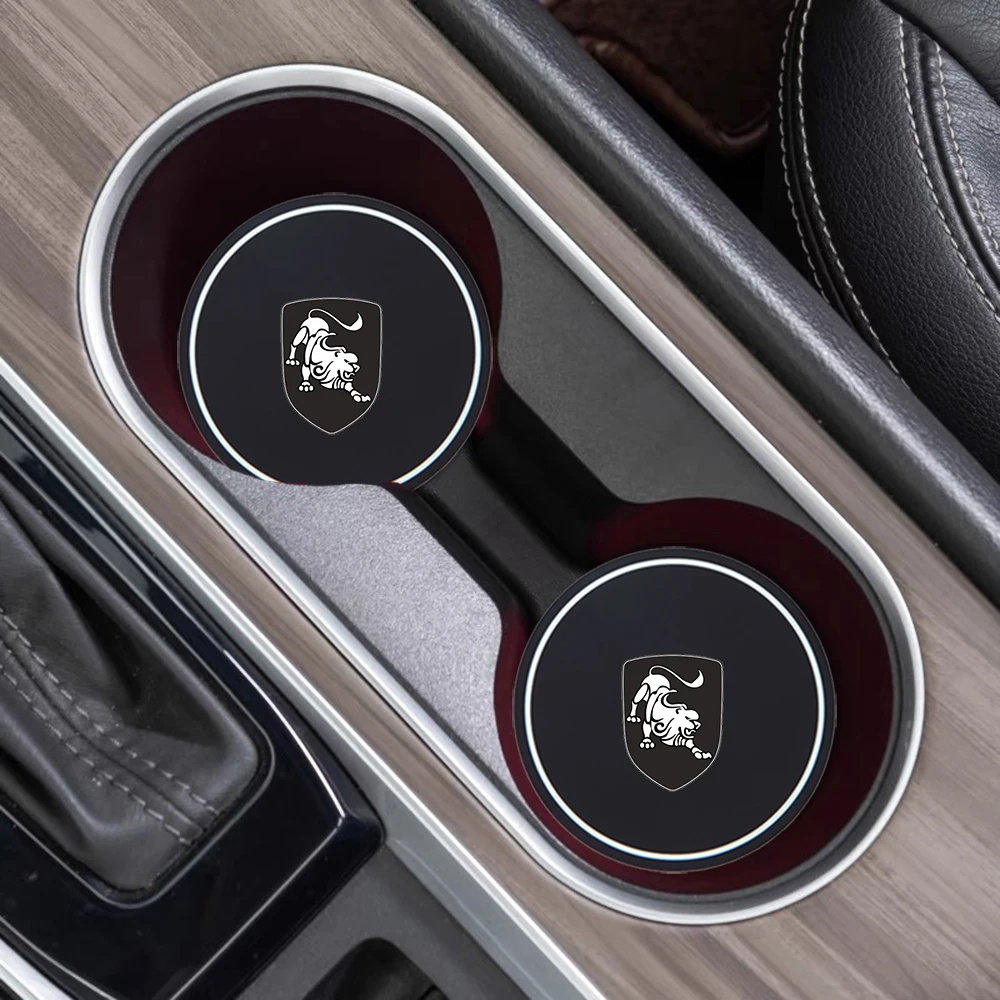 For Dongfeng Forthing T5 EVO 2pcs Car Coaster Water Cup Cushion Storage Groove Protect Coaster Car Cup Anti Slip Pad Mat