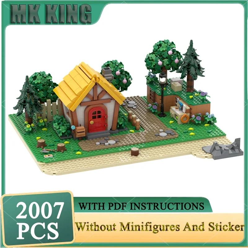 ストリートビューモデル Moc ビルディングブロック村人ハウスモデルテクノロジーレンガ DIY アセンブリどうぶつの森おもちゃホリデーギフト