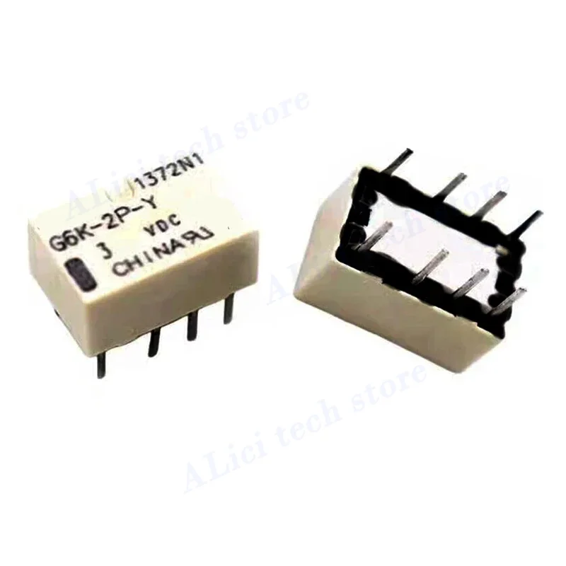 5-10 Pçs/lote G6K-2P-Y-3VDC G6K-2P-Y-5VDC G6K-2P-Y-12VDC G6K-2P-Y-24VDC DIP-8 3V 5V 12V 24V Dois relés de sinal abertos e dois fechados