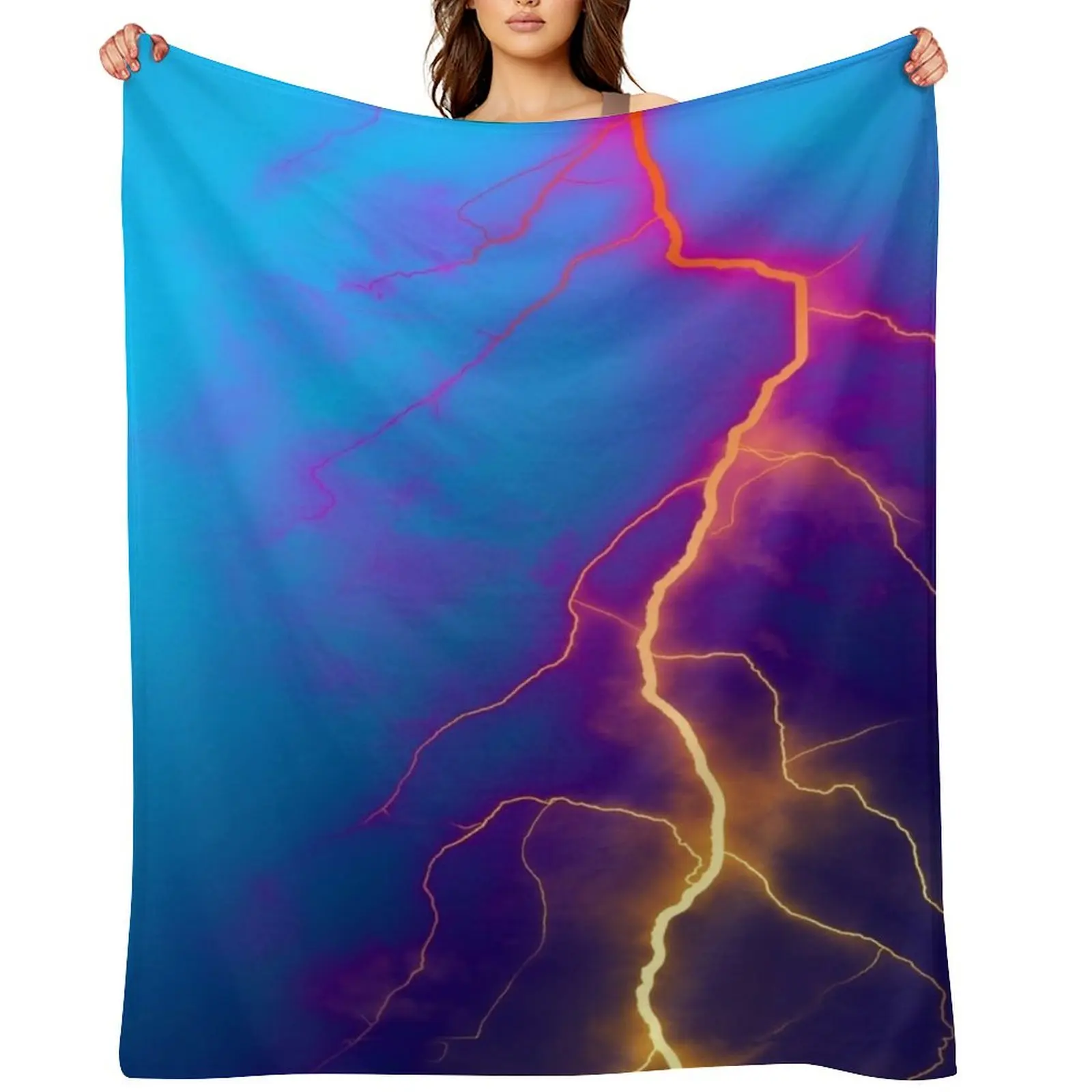

Lightning strike background Throw Blanket Comforter Decorative Throw wednesday For Decorative Sofa Blankets