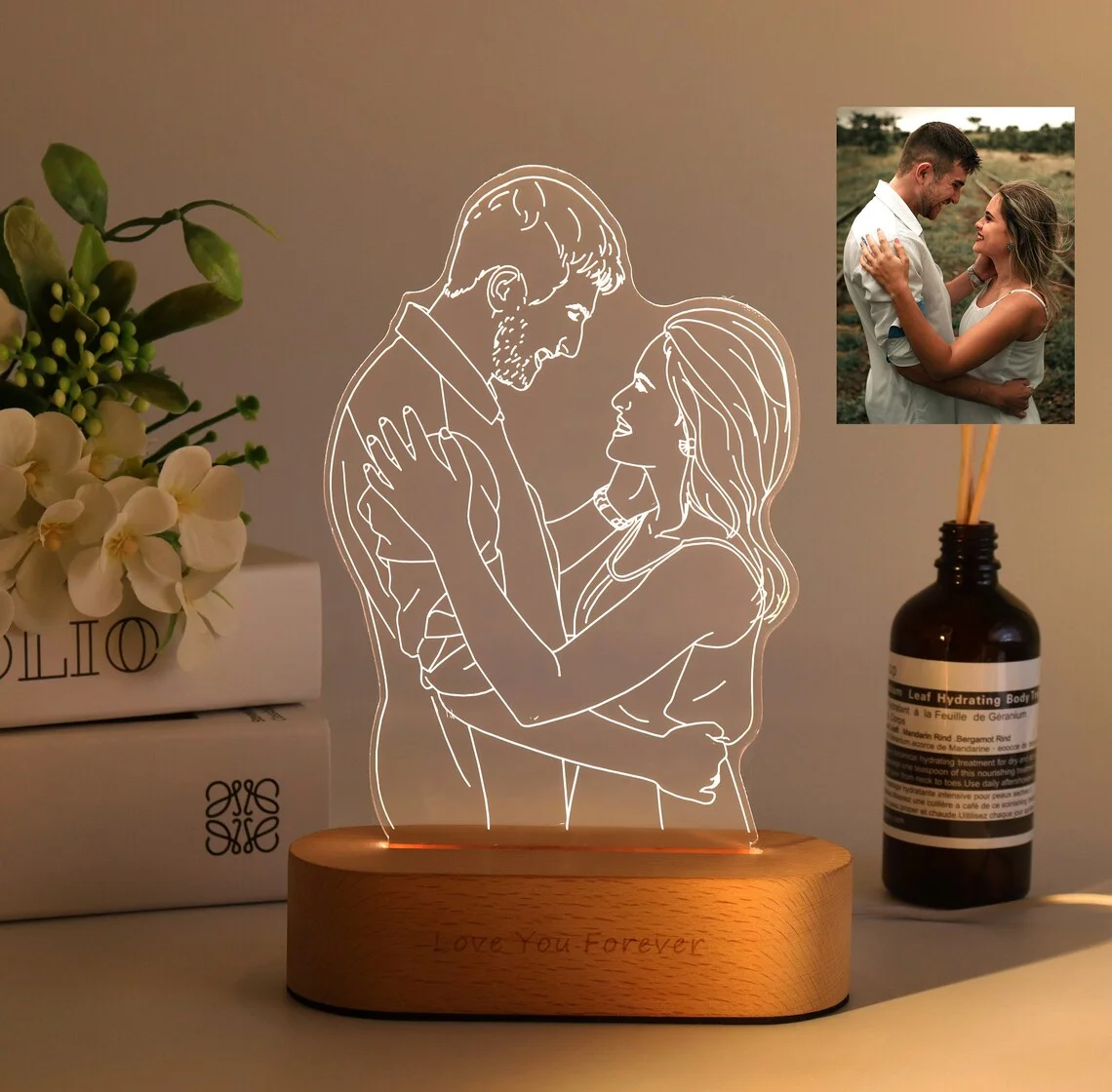 Personalized Photo Lamp Gift for 3D Night Light Custom Picture Text Wedding Day Anniversary Gift Valentine\'s Day Gift