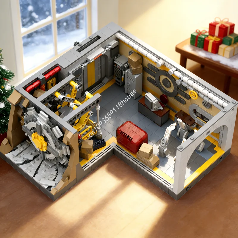 1203pcs MOC City Fallout 4 Vault Entrance Bay Model Building Blocks Christmas Gift Toys Architecture DIY Creative Idea Brick