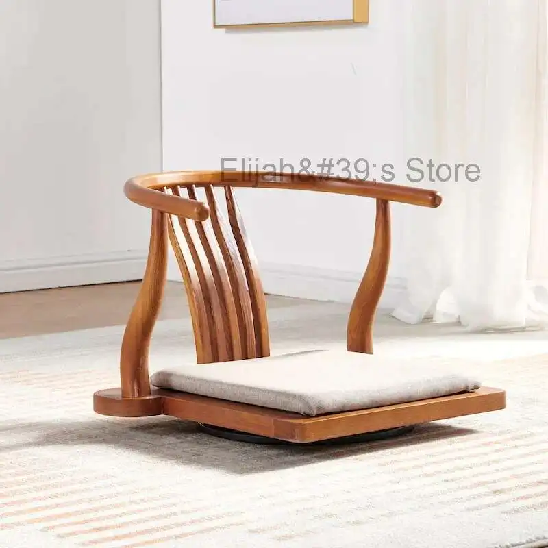 

Swivel Base Comfortable Japanese Floor Chair With Back Support Zaisu Tatami Legless Chair Great for Reading Games Meditating