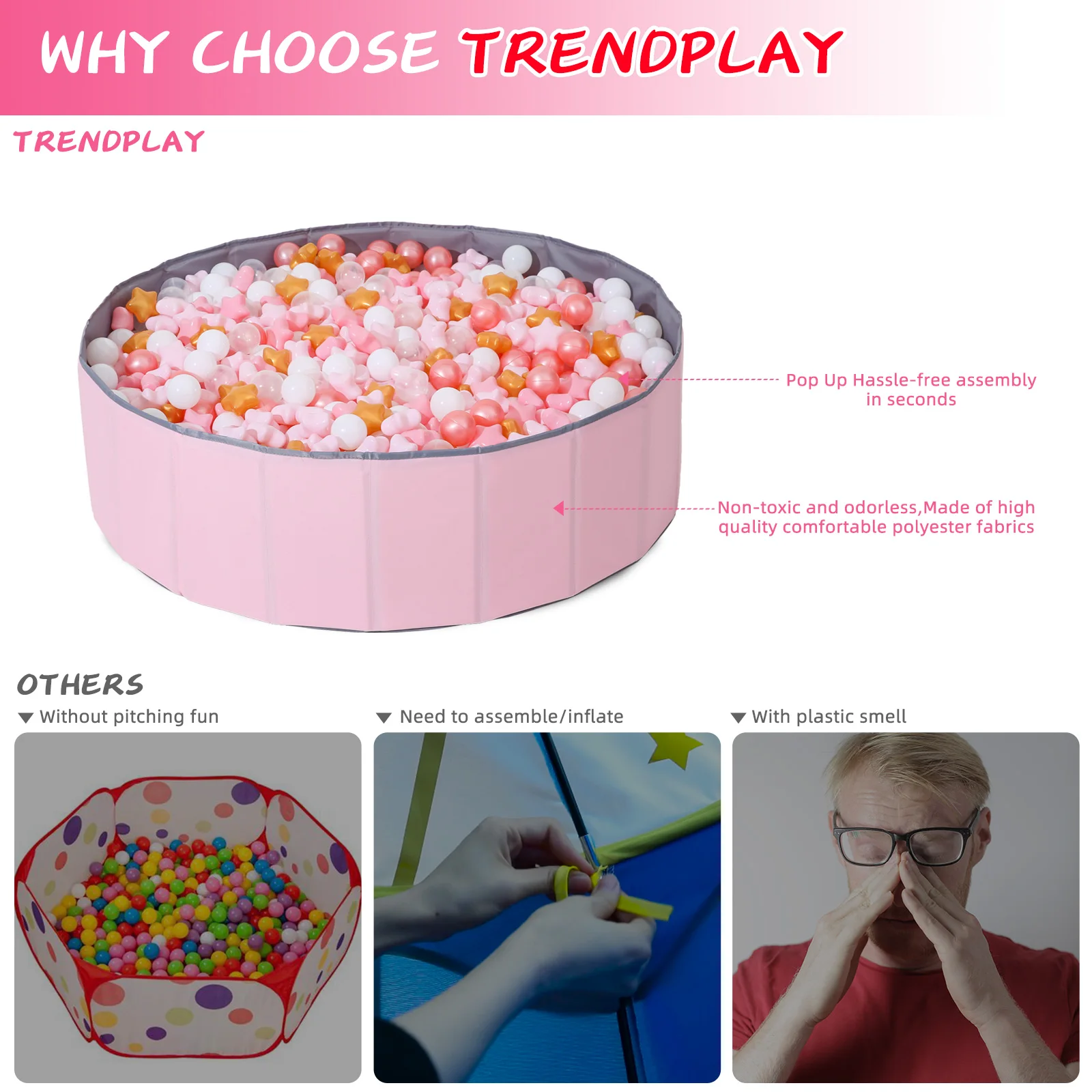 حفرة كروية دائرية قابلة للطي مقاس 100 سم للاستخدام الداخلي والخارجي معدات اللعب المحمولة للأطفال