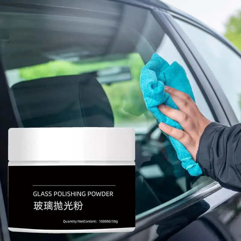 Polishing Powder For Glass Waterproof Car Glass Cleaning Scratch Nano Polishing Compound 1.76 Oz Car Windshield Glass Scratch