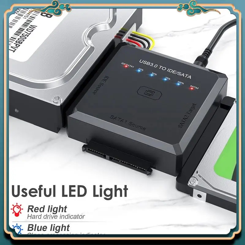 (ใหม่)-Sata To USB 3.0 IDE SATA Adapter USB3.0 USB2.0 Sata Cableสําหรับ 2.5 3.5 ฮาร์ดดิสก์ไดรฟ์HDD SSD USB IDE SATA Eu Plug