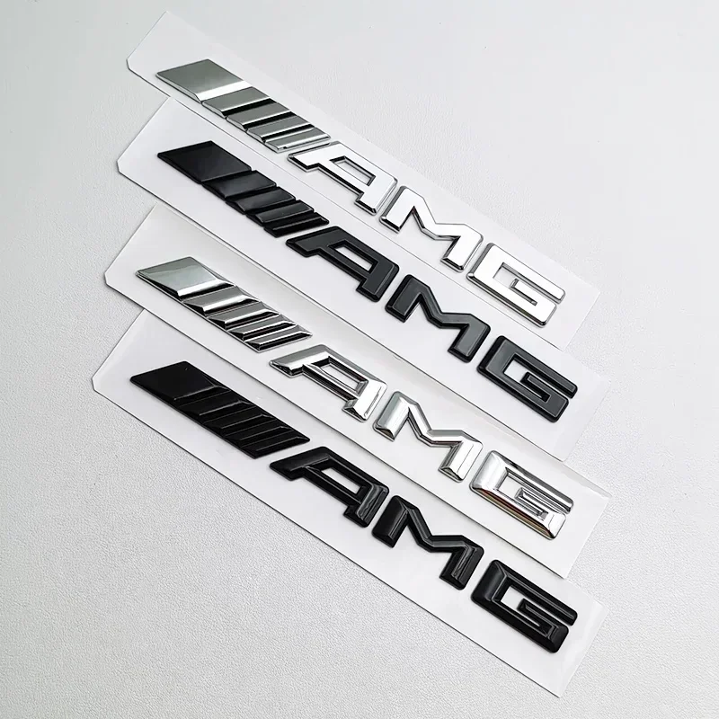 3D ABS Black Logo AMG Emblem Letters Car Trunk Badge For Mercedes Benz W204 W205 W176 W177 W212 W213 AMG Sticker Accessories