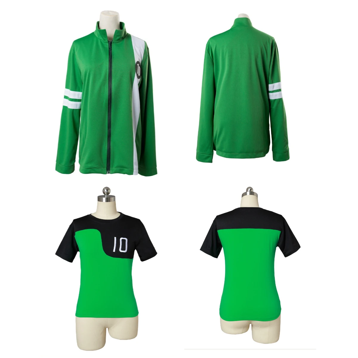 Ben Cosplay Tennyson 10, zielony kostium fantastyczny, przebranie dla dzieci, chłopców, dziewcząt, koszula, kurtka dla dorosłych, płaszcz, codzienne topy imprezowe