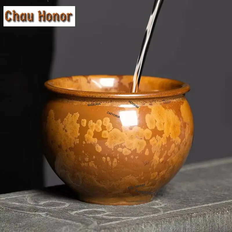 

165 мл дров ручной работы печь превращается в чайную чашку китайская чашка Longquan Celadon Master Cup Fengshui емкость чайная чаша Женская коллекция