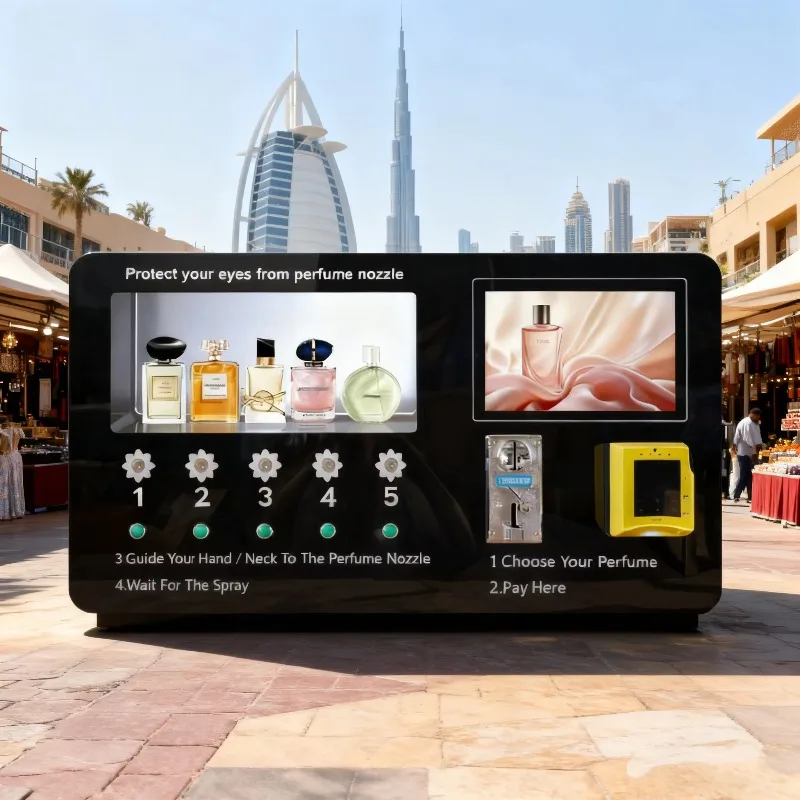 Customizable 24/7 Automatic Credit Card Cash Coin & Token Operated Perfume Scent Vending Machine for Shopping Mall Use SDK