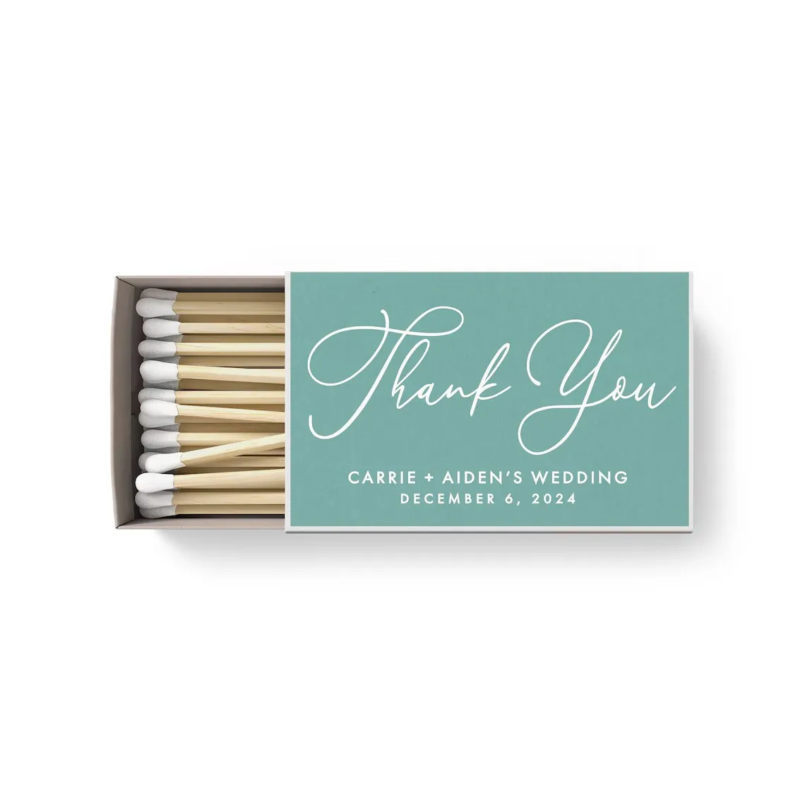 

BULK Wedding Matches SET OF 50 - Thank You - Custom Matches - Wedding Favors - Shower Favors - Custom Party Favors - Custom Matc