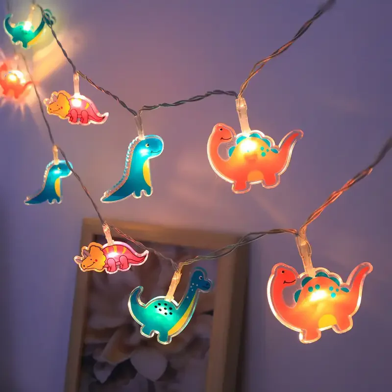 Dinosaurier-Lichterkette für Kinderzimmer, Acryl-Lichter für den Innenbereich, Party-Dekoration, Jungenzimmer-Licht, Weihnachtsdekoration 601 – Detail 5
