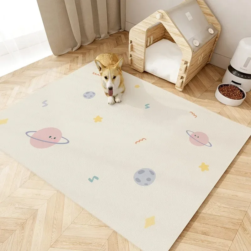 Pet Floor Mat PVC Waterproof Leather Rug Dog Fence Mats Scratch-resistant Bite-resistant Rugs Easy To Clean Home Decor Carpet
