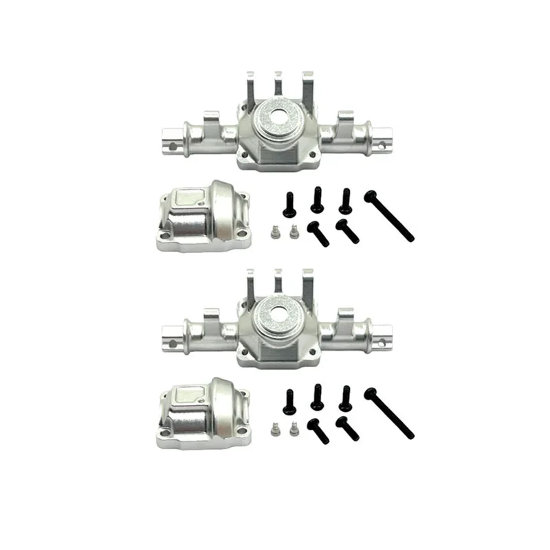 Metal upgraded front and rear axle housings suitable for MJX 1/18 H18P RC car assembly, with a reasonable structural design