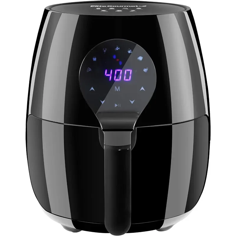 

Elite Gourmet Digital Hot Air Fryer 7 Menu Functions 1350W Oil-Less Healthy Cooker, Timer & Temperature Controls