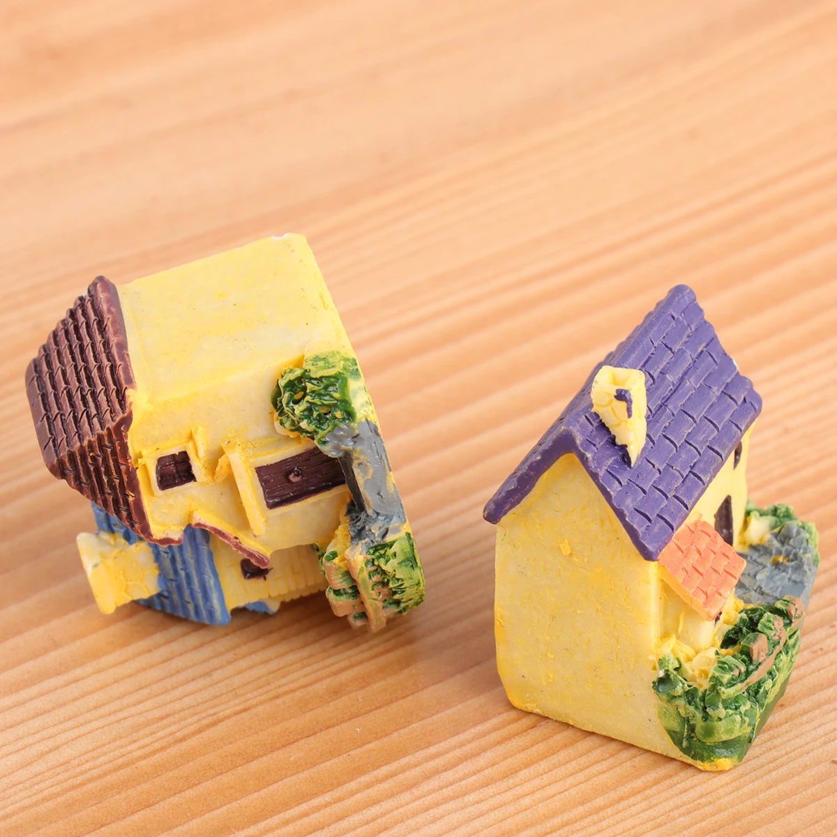 

4 Pcs Outdoor Micro Landscape Villa Office Tiny Houses Fairy Garden Ornaments Miniature