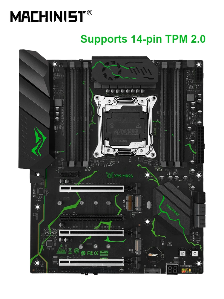 MACHINIST X99 MR9S ATX Moederbord LGA 2011-3 Ondersteunt TPM 2.0 Intel Xeon E5 V3/V4 CPU DDR4 RAM Geheugen NVME M.2 USB3.0 - afbeelding 2