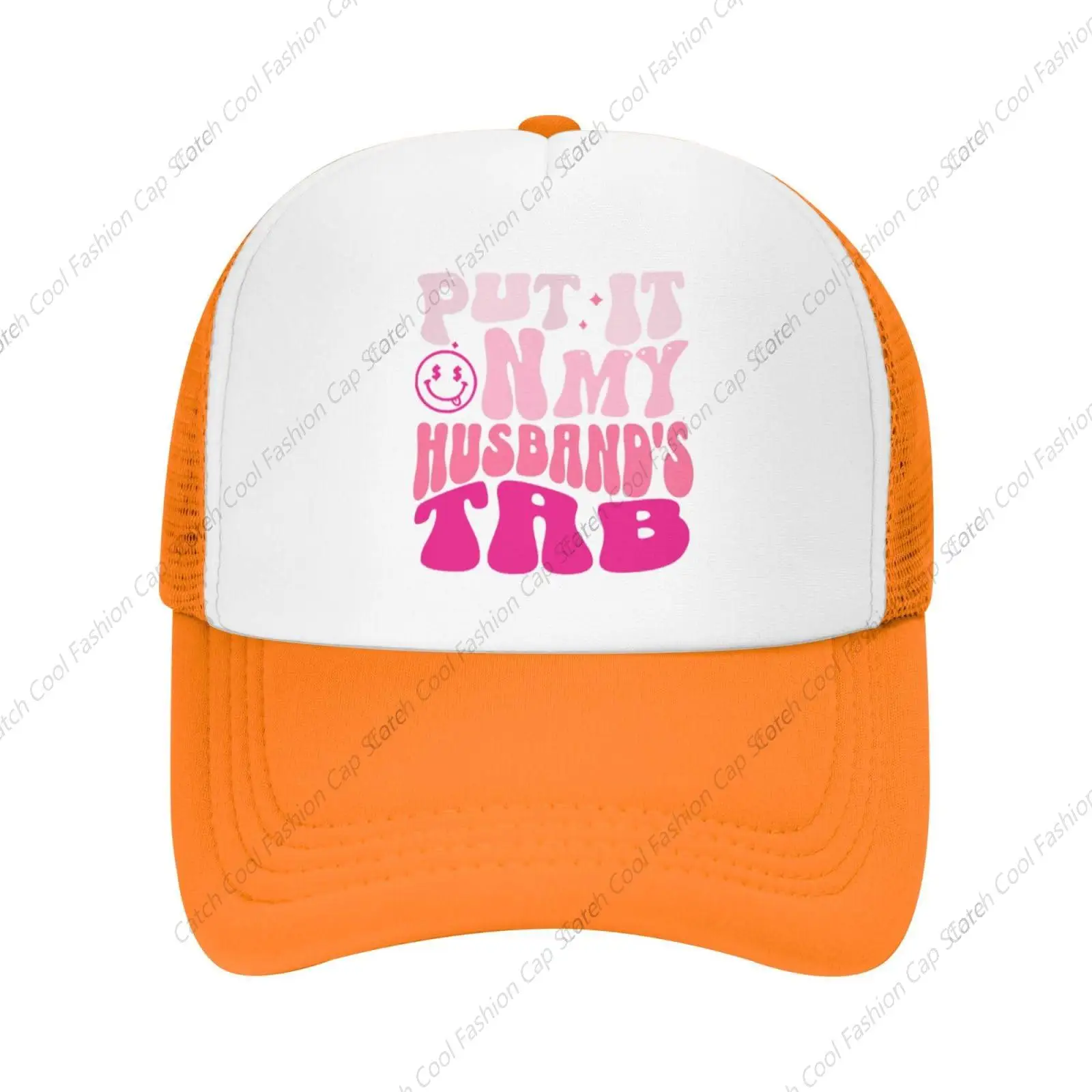 

Put It On My Husbands Tab Baseball Cap Funny for Men Women Trucker Mesh Hat Adjustable Sports Breathable Fashion Daily