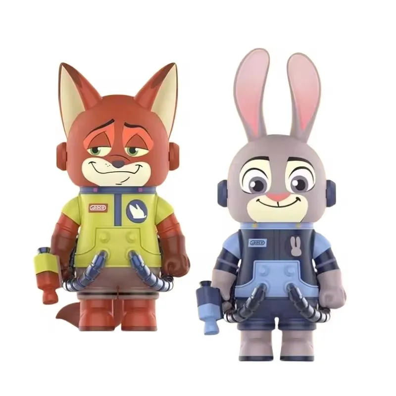 Action Figure Mega Collection 100% Space Molly Series Zootopia Judy Nick Limited Astronaut Collectible Pvc Model Toys Decor Gift