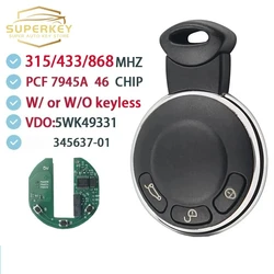SUPERKEY 3456371-01 For BMW MINI Cooper 2006 - 2013 Remote Car Key PCF7945A ID 46 CHIP 315MHZ 434MHZ 868 MHz 5WK49331