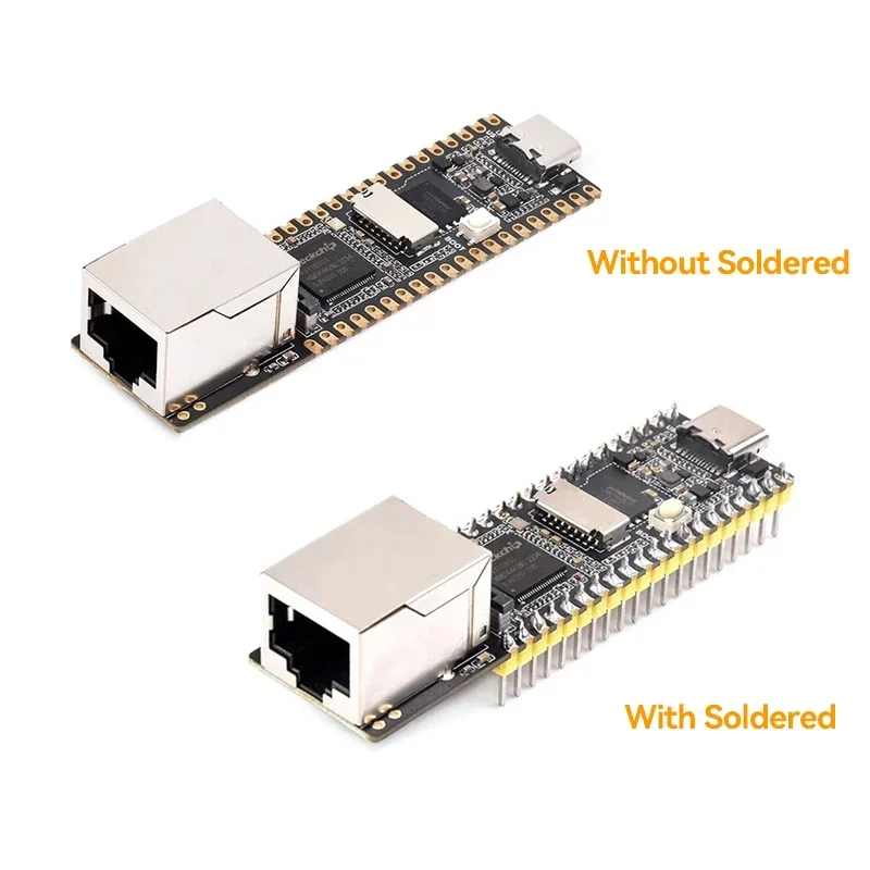 LuckFox Pico Plus RV1103 Linux Micro Development Board Mengintegrasikan Prosesor ARM Cortex-A7/RISC-V MCU/NPU/ISP dengan Port Jaringan