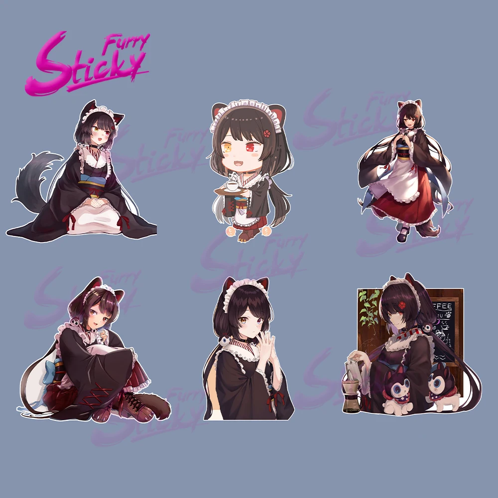Furry Sticky Inui Toko Sticker Vtuber ACGN Anime Car Sticker Decal Car Accessories for Helmet Trunk Mazda Stickers