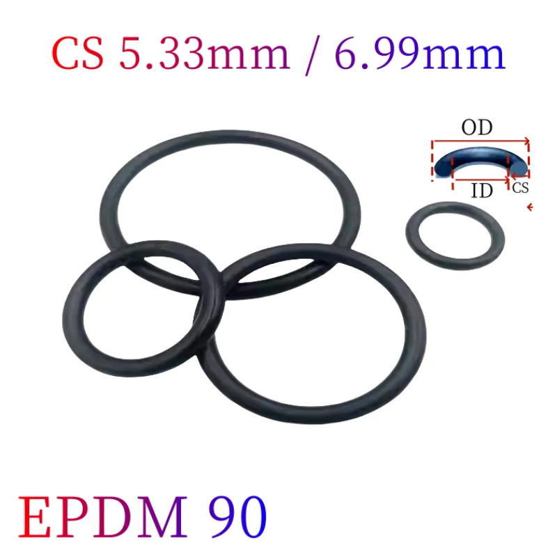 Custom EPDM O-Rings 90A,High-Durometer,Durable,High-Pressure Seals for Hydraulic Systems,HVAC,Pumps,Solar Panels & Automotive