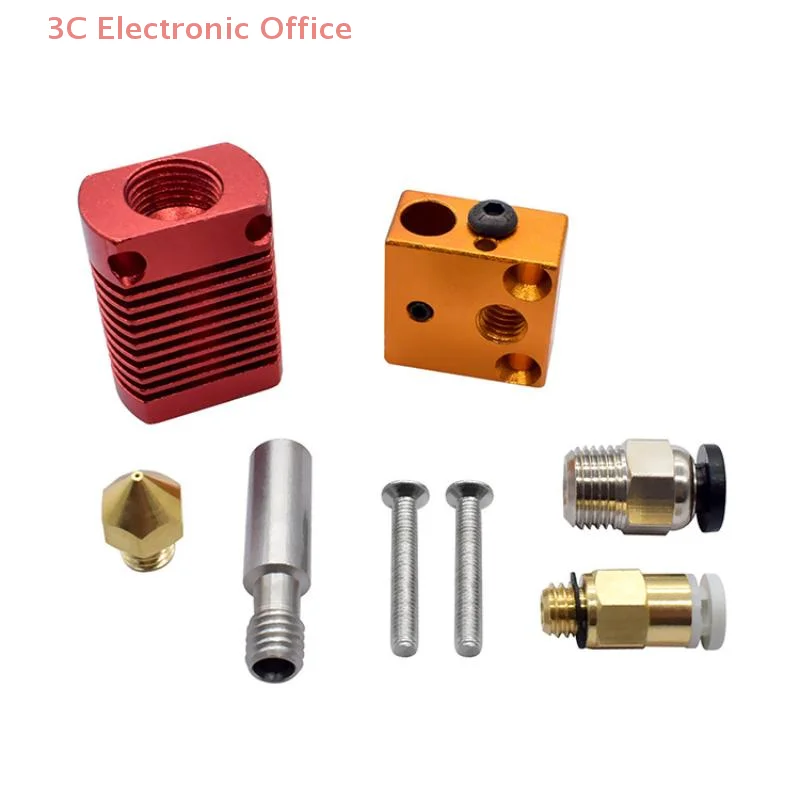 3D Printer Accessoires CR10 Hotend Extruder Kit Inclusief Warmte Blok Nozzle Heater Thermistor Voor CR10s Ender3 V2 Ender5