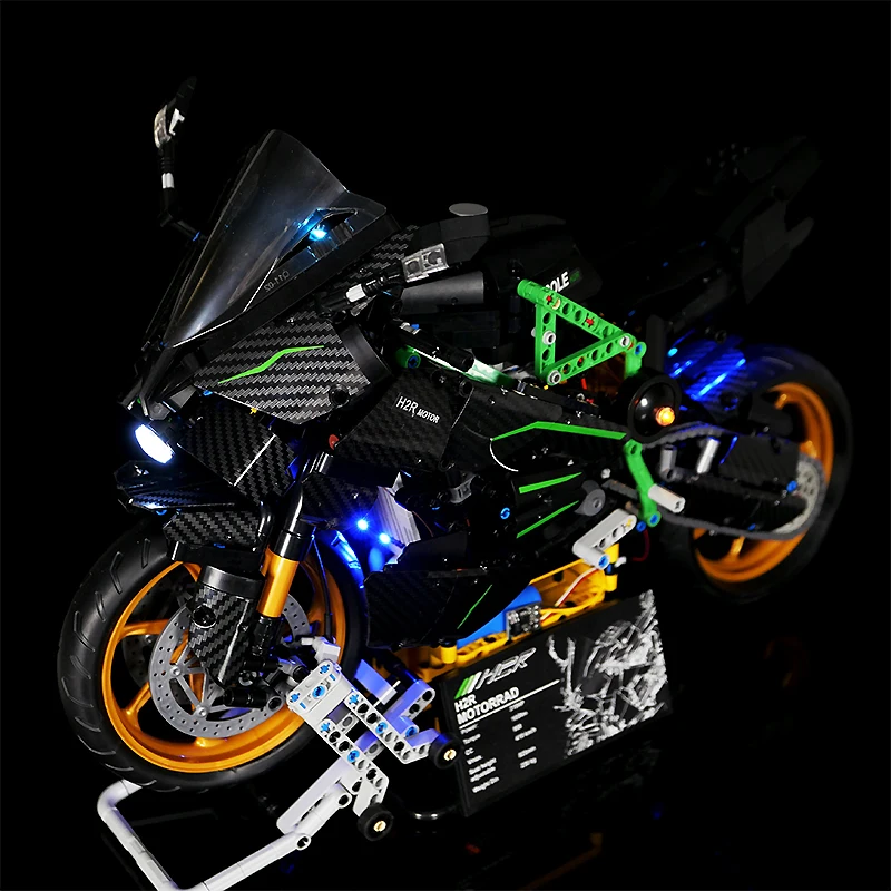 Kit luce LED fai-da-te avanzato per moto Lego T4019 H2R (solo luce LED, senza modello di blocchi) ad alte prestazioni